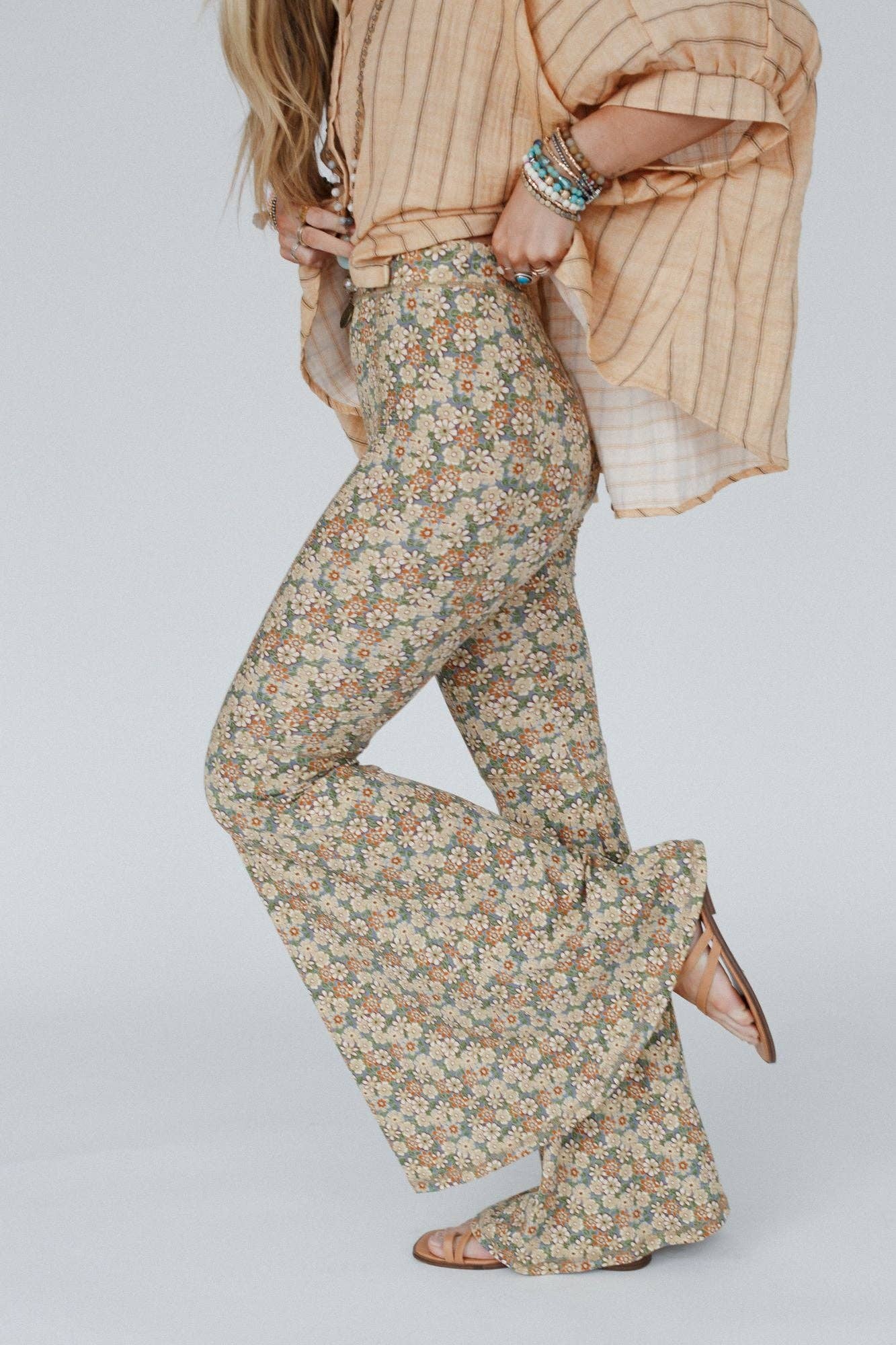 Dreaming in Flowers Flare Pants