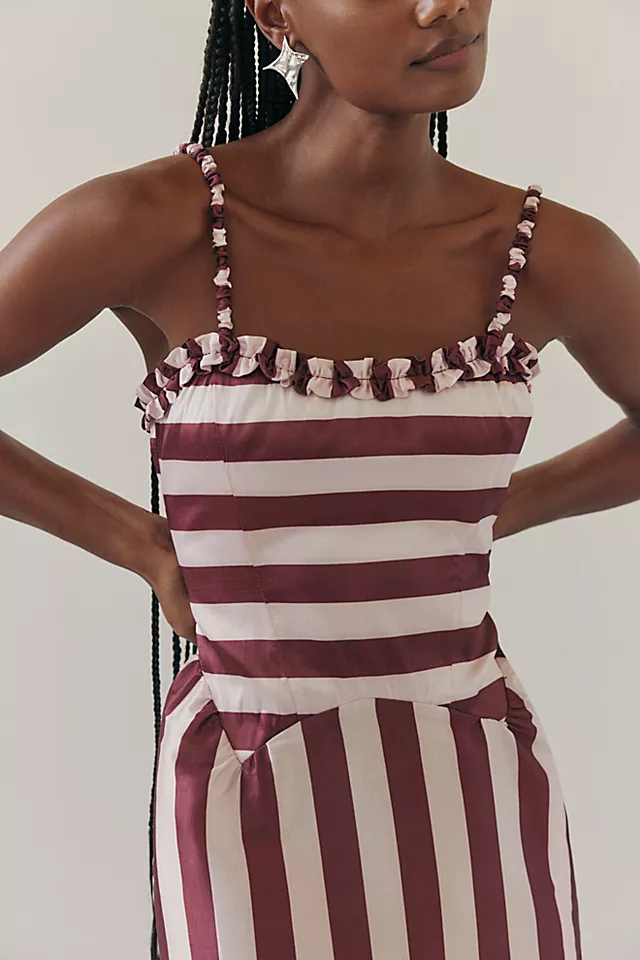 Damson Madder Rachel Ruffle Midi Dress