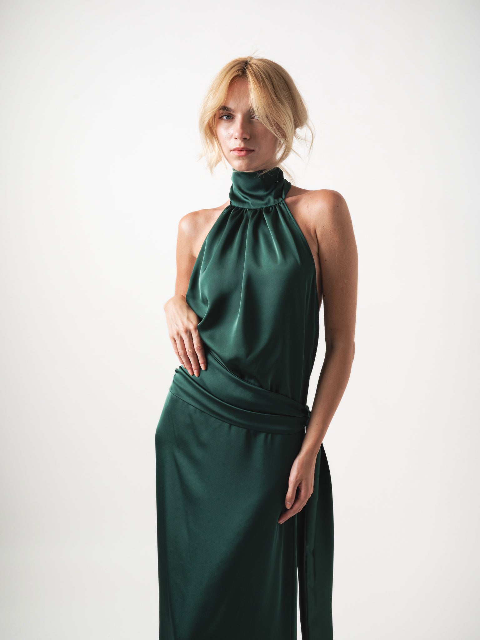 SERRA MAXI DRESS - BOTTLE GREEN