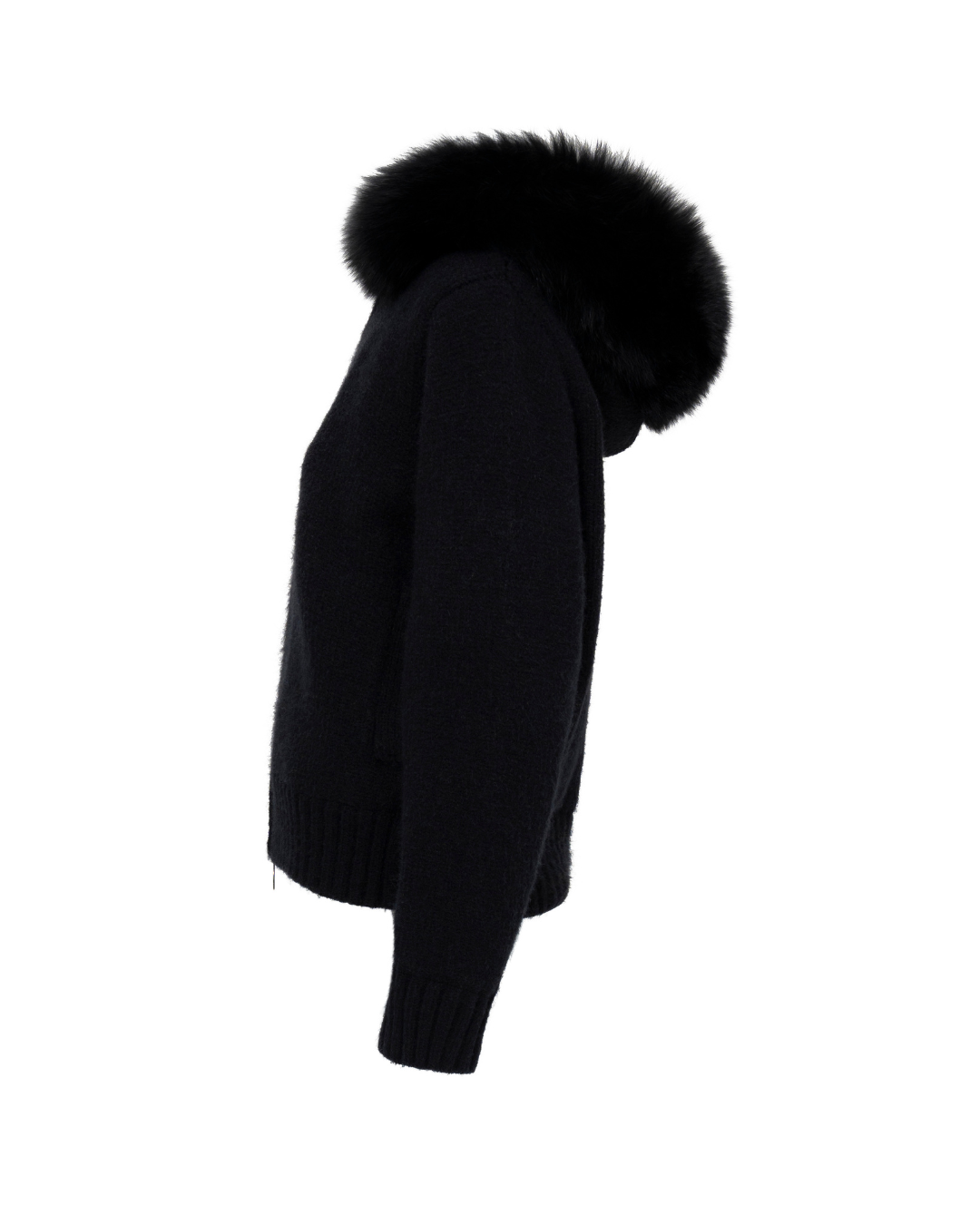 Fur Jacket Satin - Black
