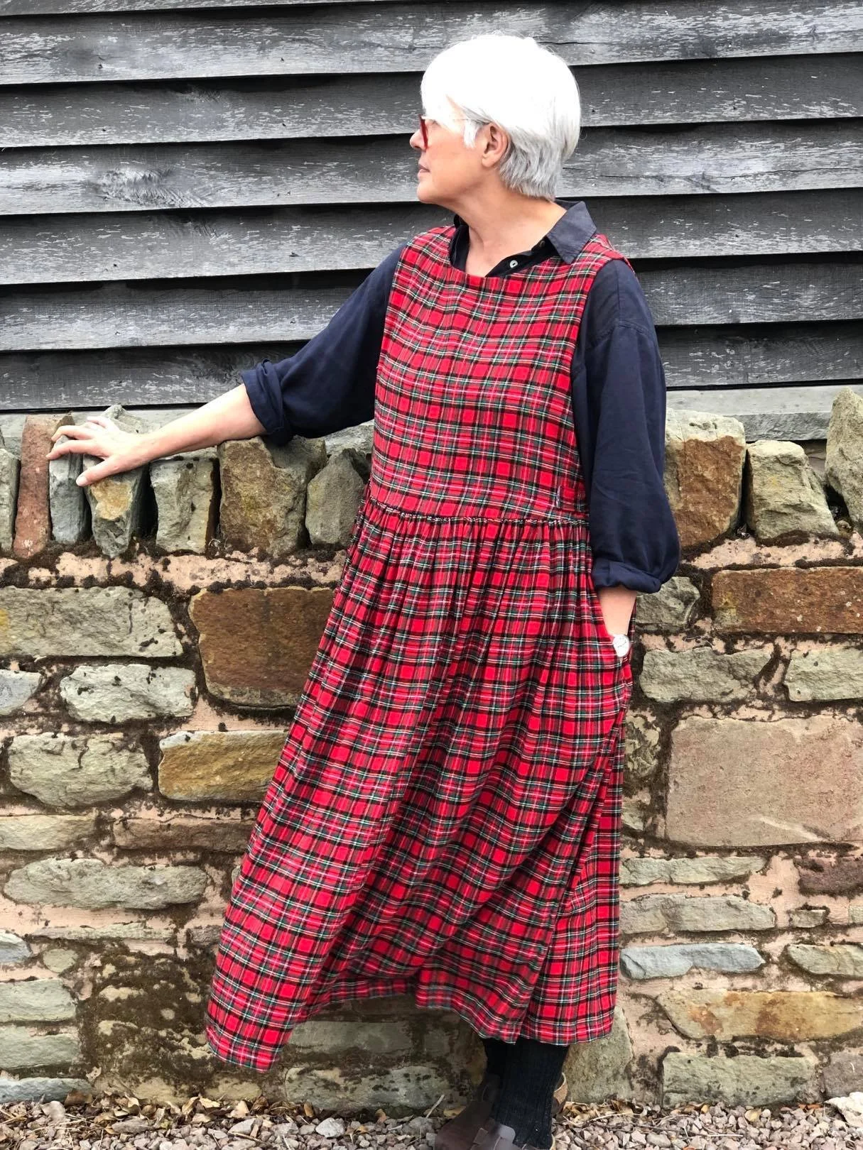 Clara Pinafore Dresses in Brushed Cotton