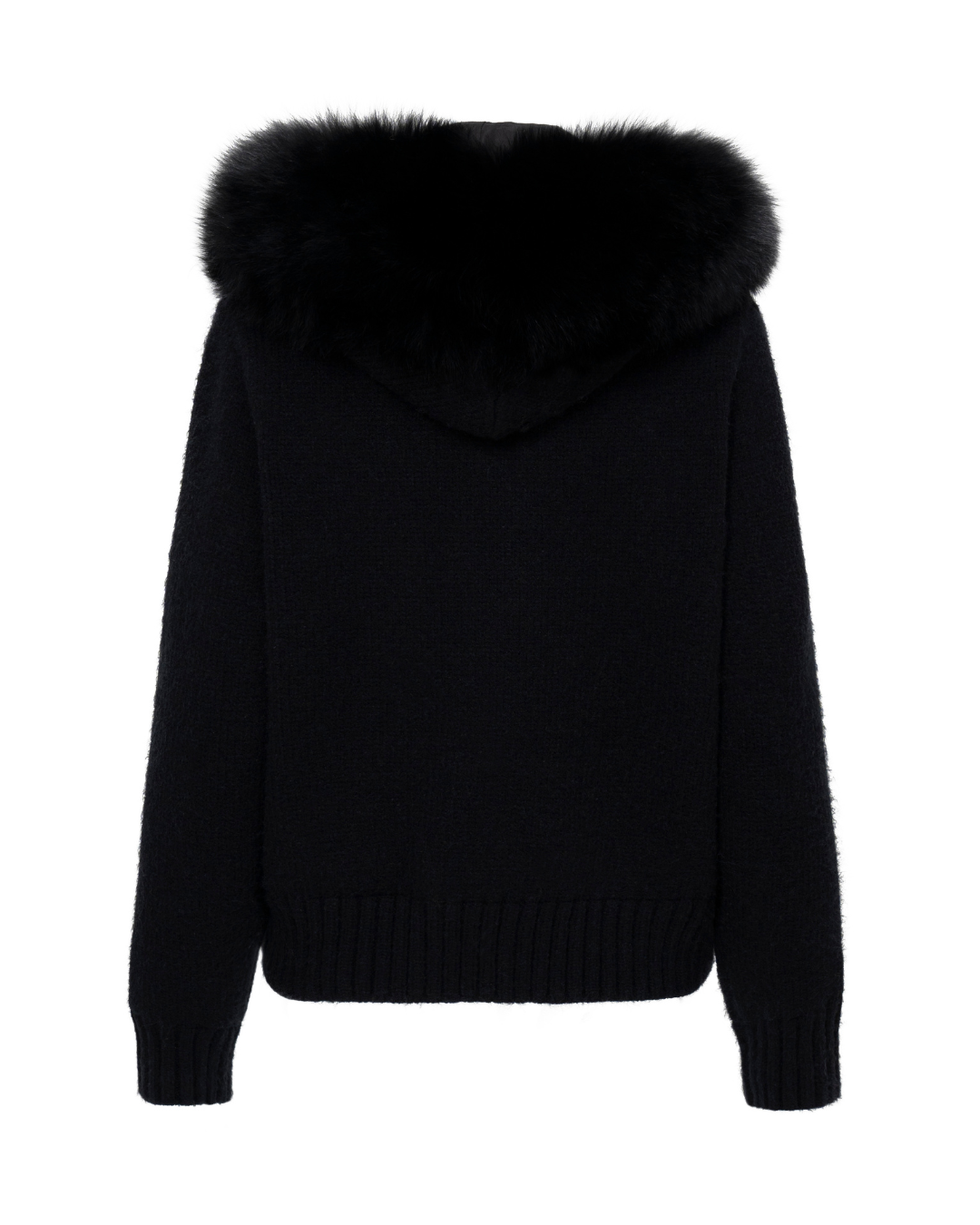 Fur Jacket Satin - Black