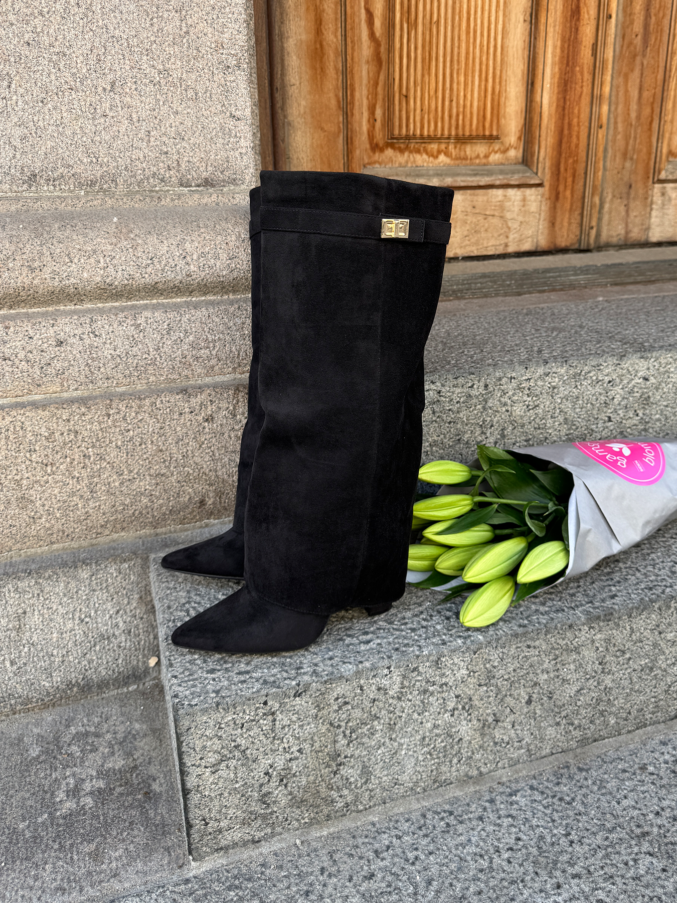 Suede Boots - Dark Brown