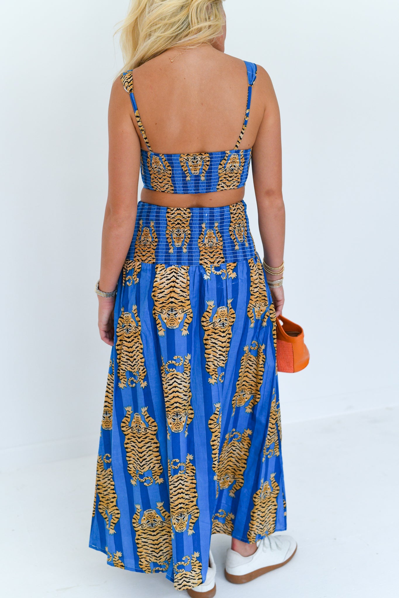 Ginger Maxi Skirt Set - Blue Striped Tiger (PREORDER)