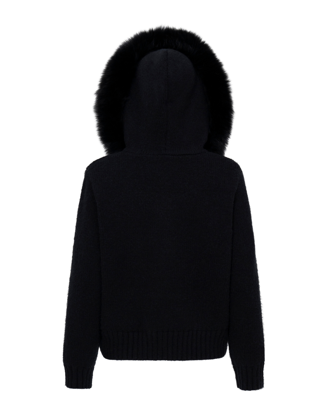 Fur Jacket Satin - Black