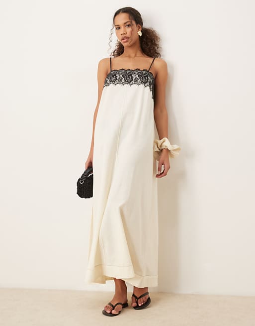 lace overlay midi