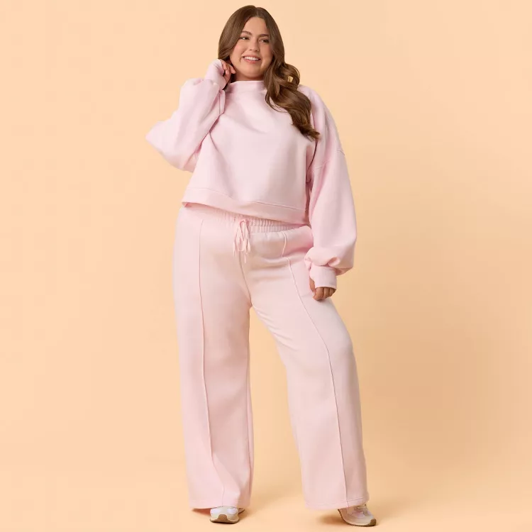 Women's Cotton Candy Crew Neck Set