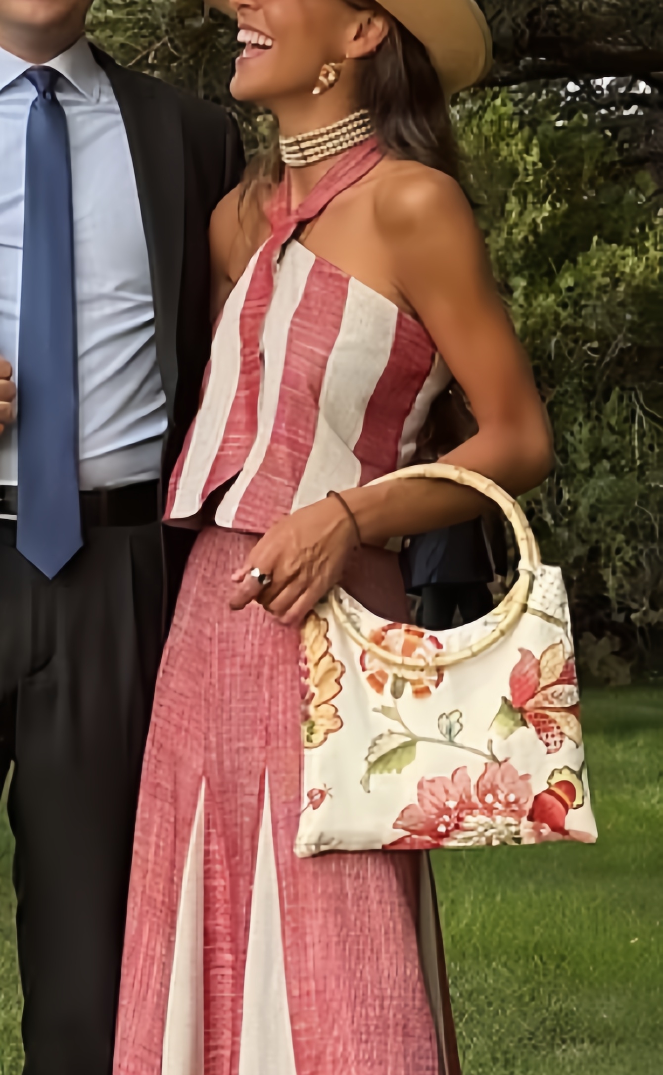 Retro Halter Stripe Top