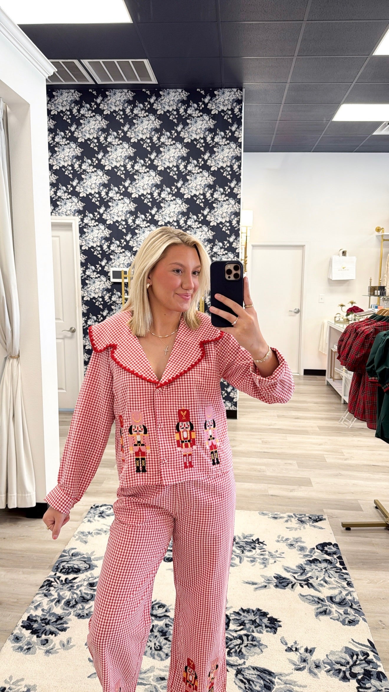Nutcracker Gingham Pajama Set