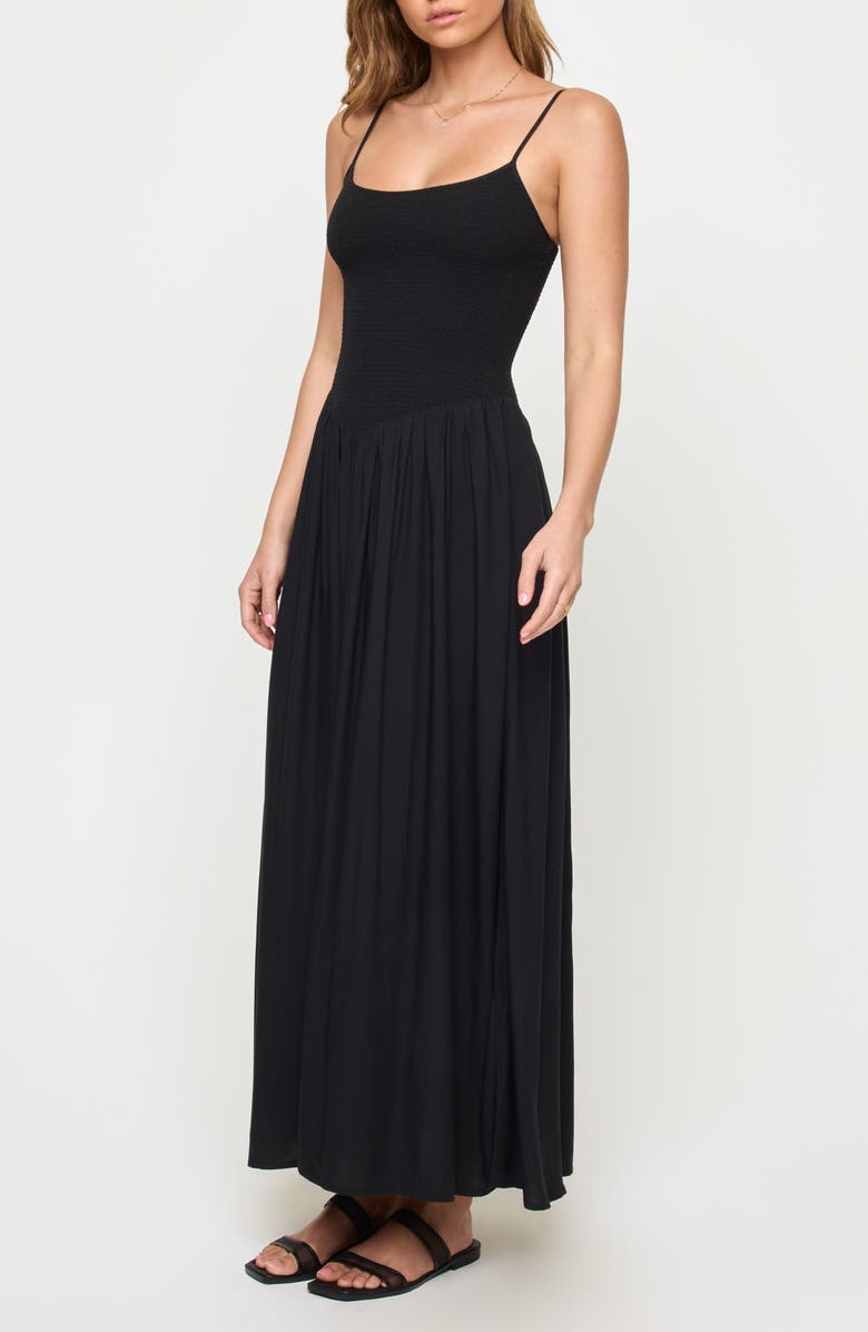 Misha Smocked Bodice Cover-Up Cotton Maxi Dress