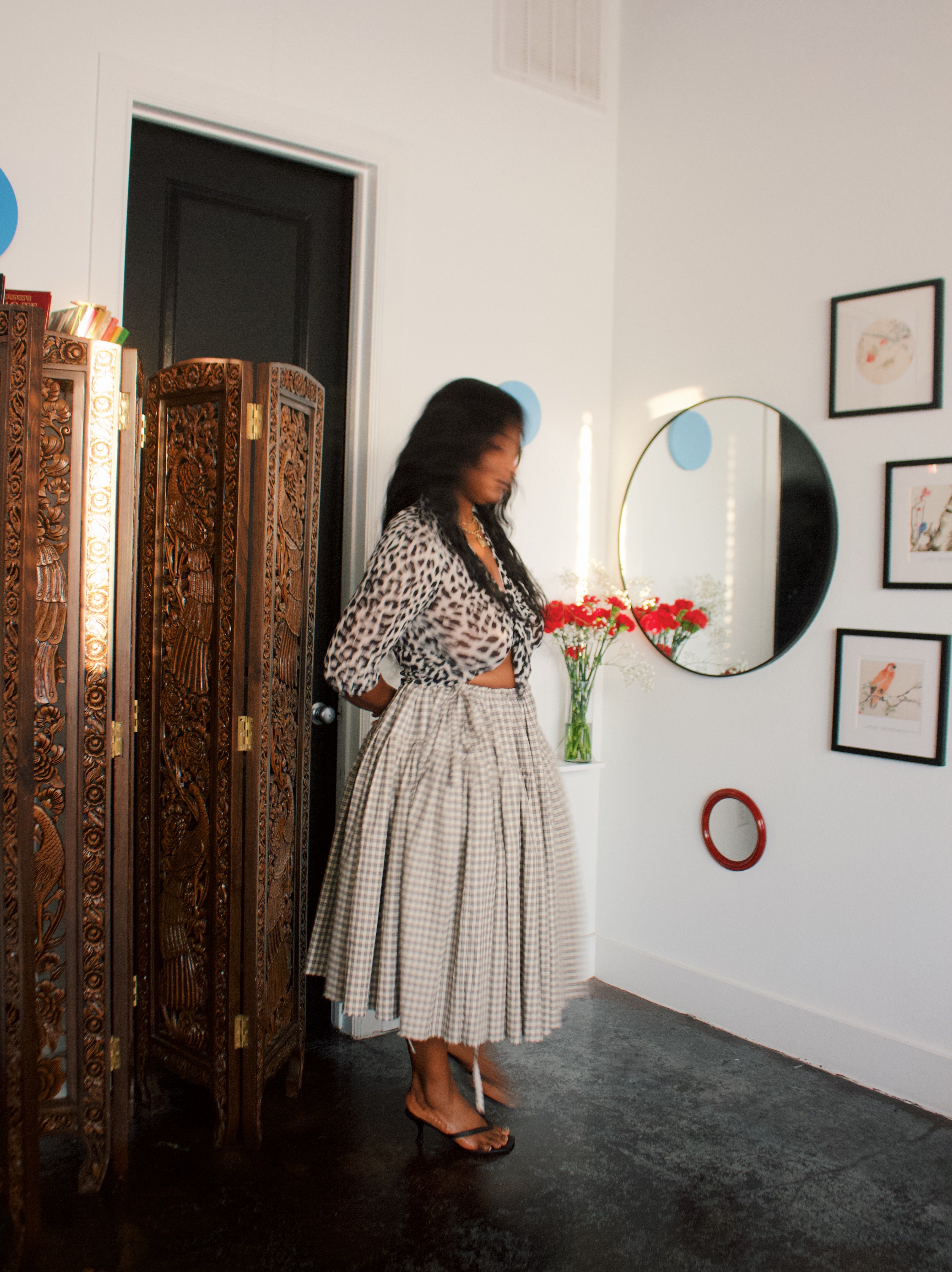 The Meadow Skirt - Plaid - Tea