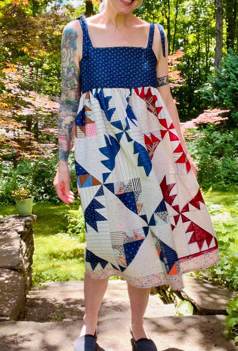 Antique Quilt Top Dress