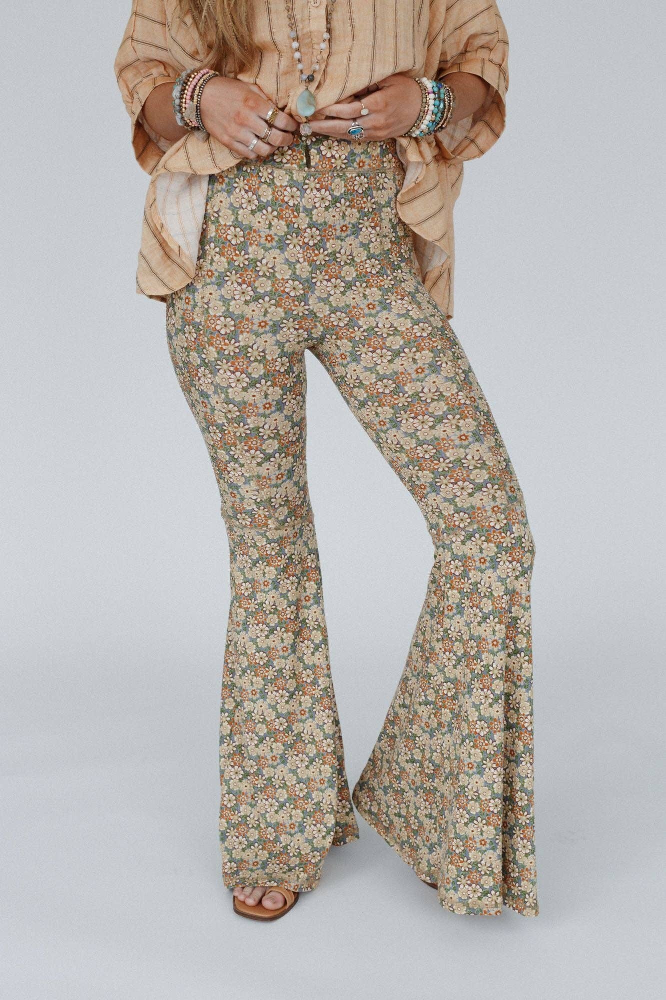 Dreaming in Flowers Flare Pants