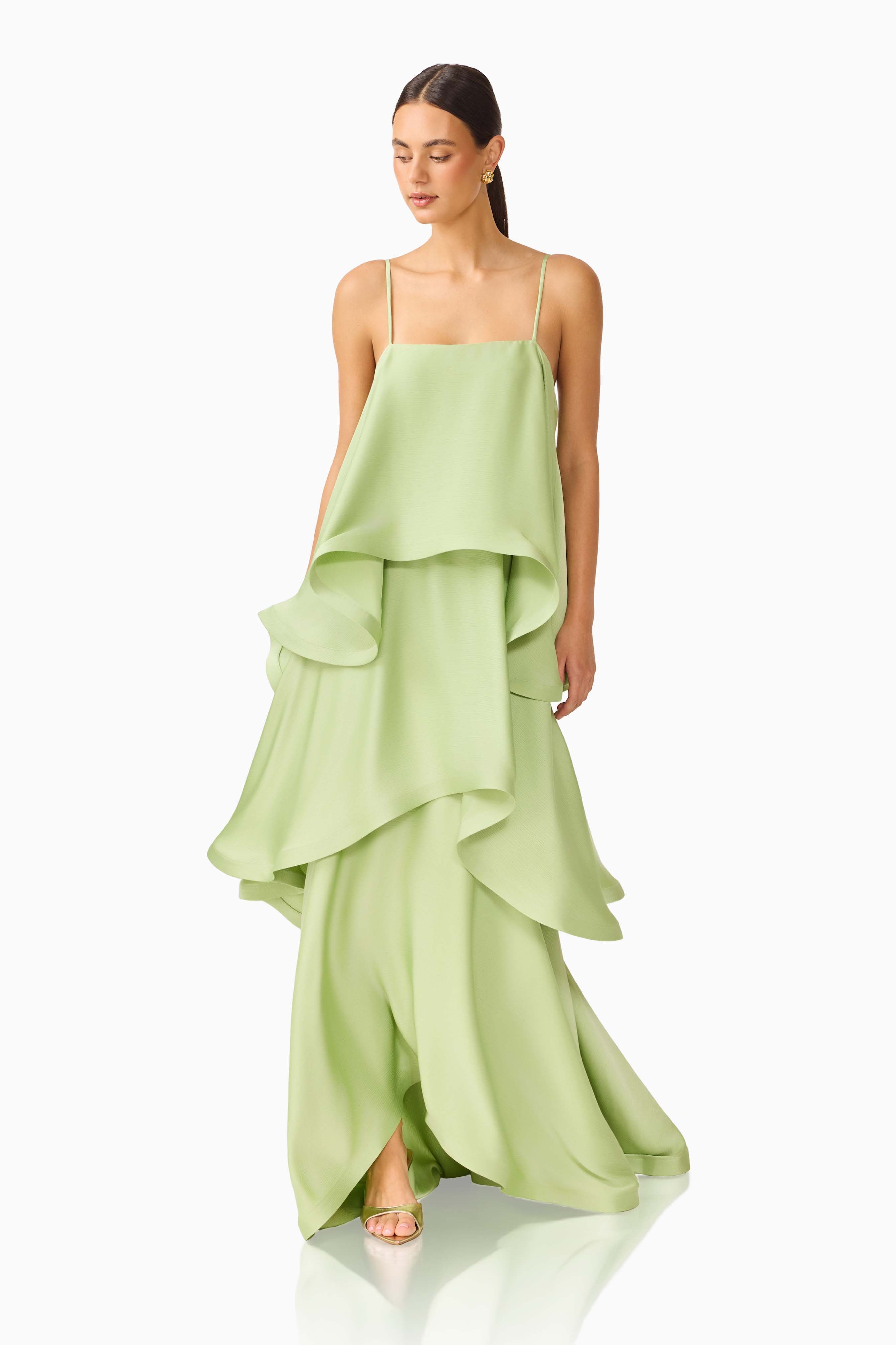 Elliatt Tilly Tiered Maxi Dress in Butter Yellow 