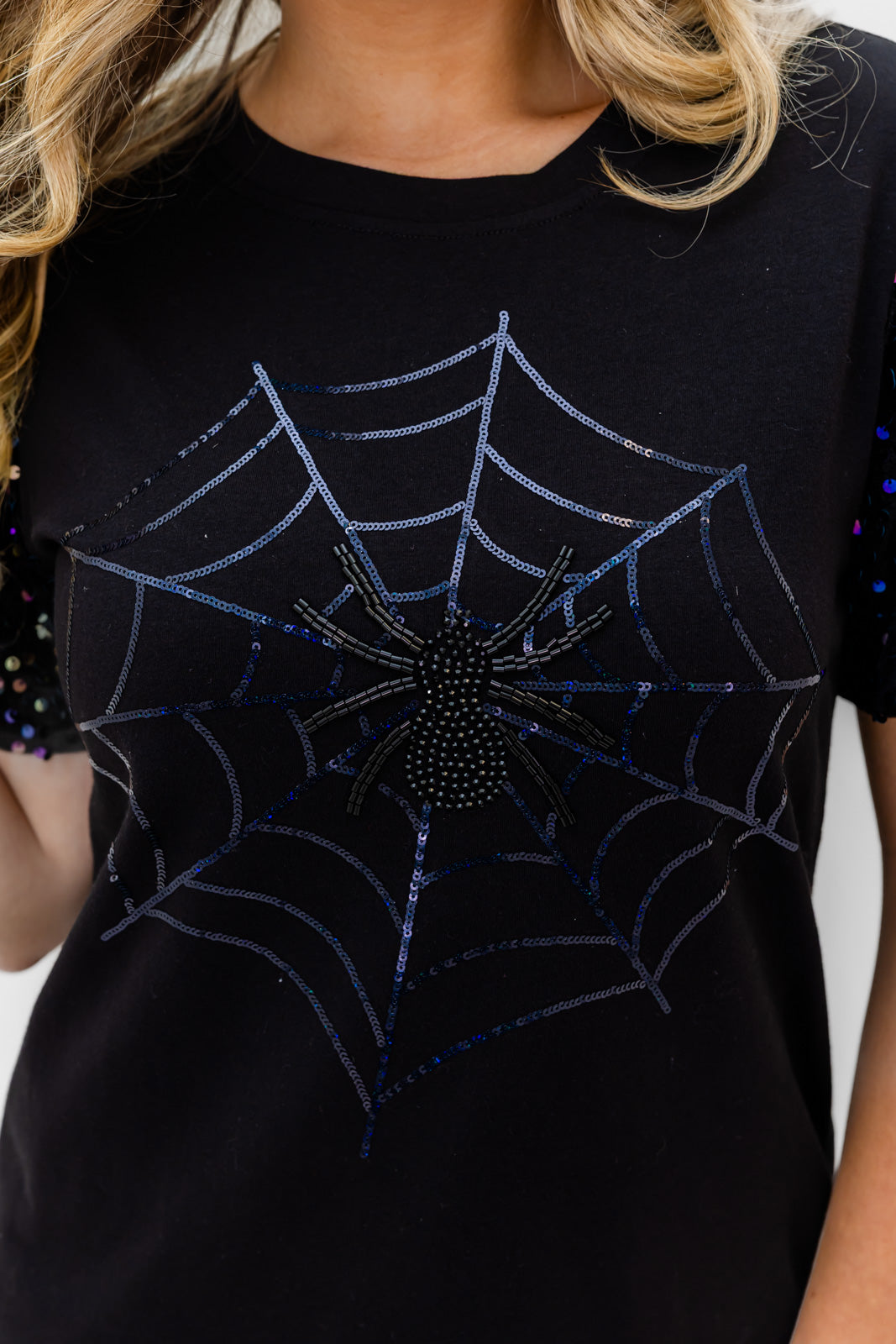 Glitzy Girl Midnight Web Top