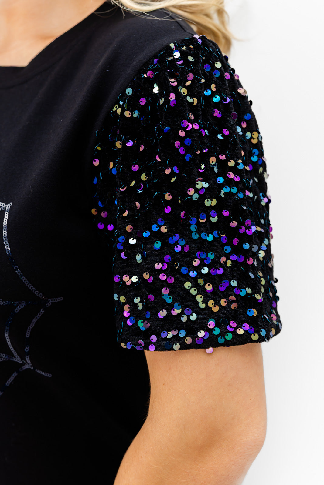 Glitzy Girl Midnight Web Top