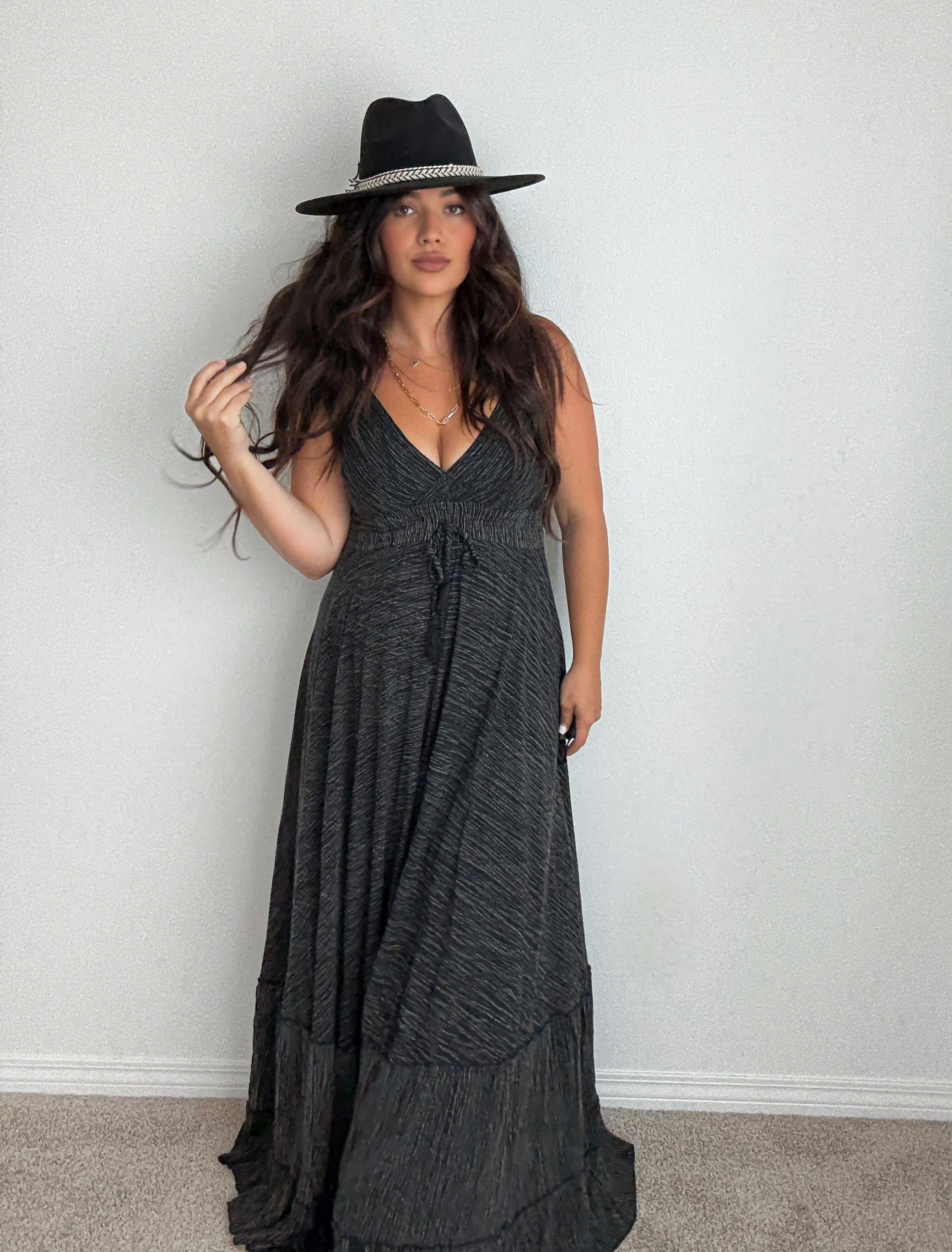 “Athens” Solid Boho ONE-SIZE Dress