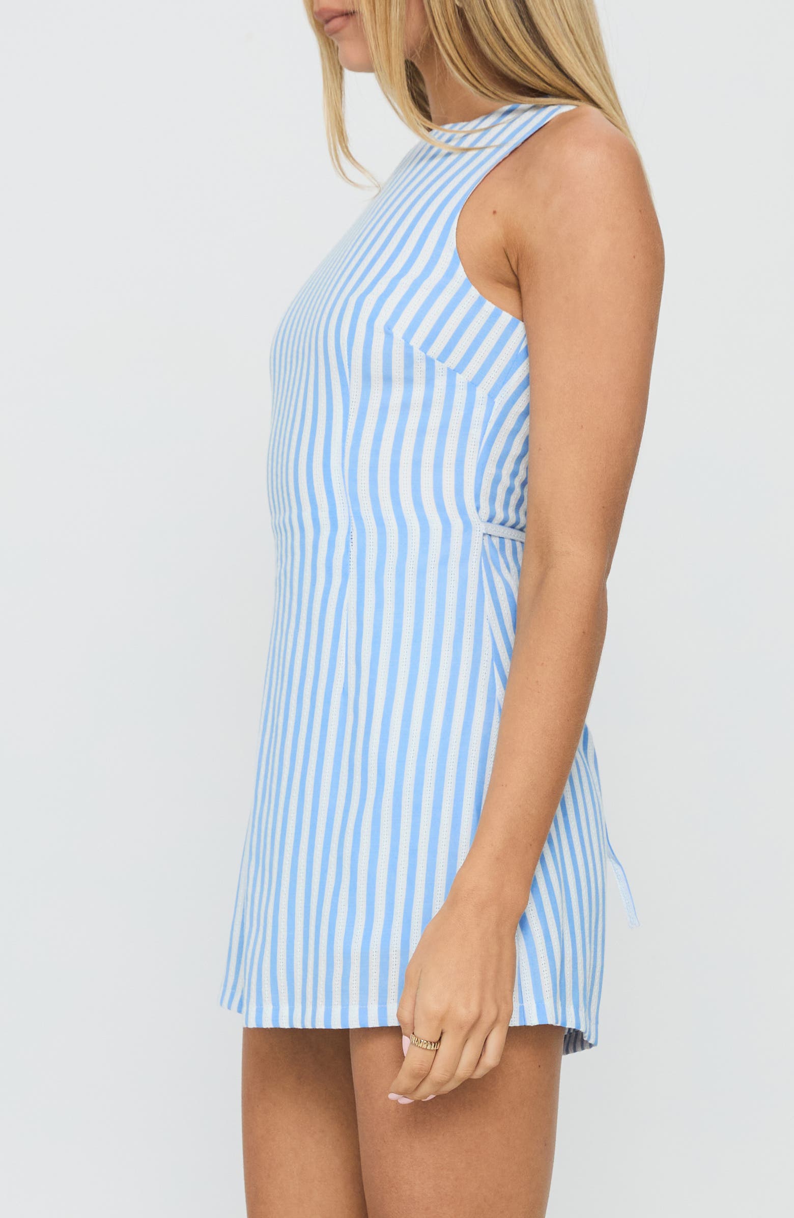Yumiko Stripe Sleeveless Romper