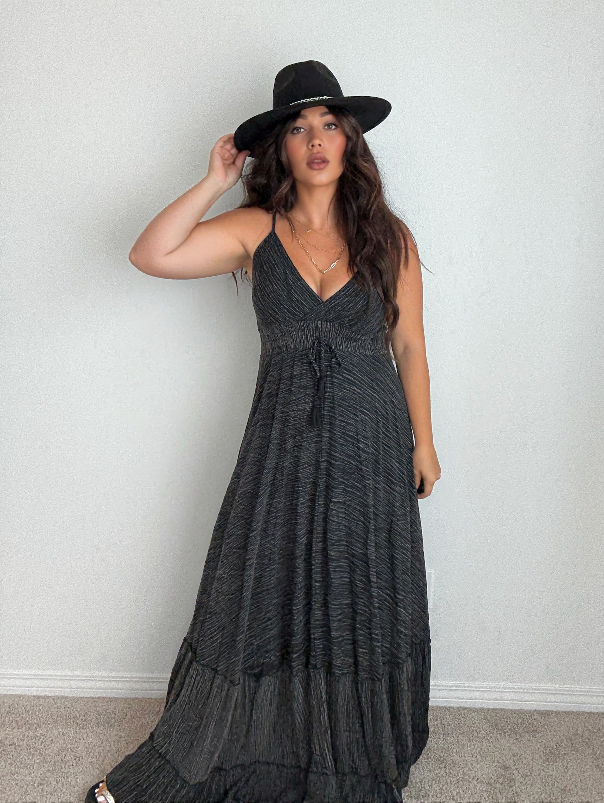 “Athens” Solid Boho ONE-SIZE Dress