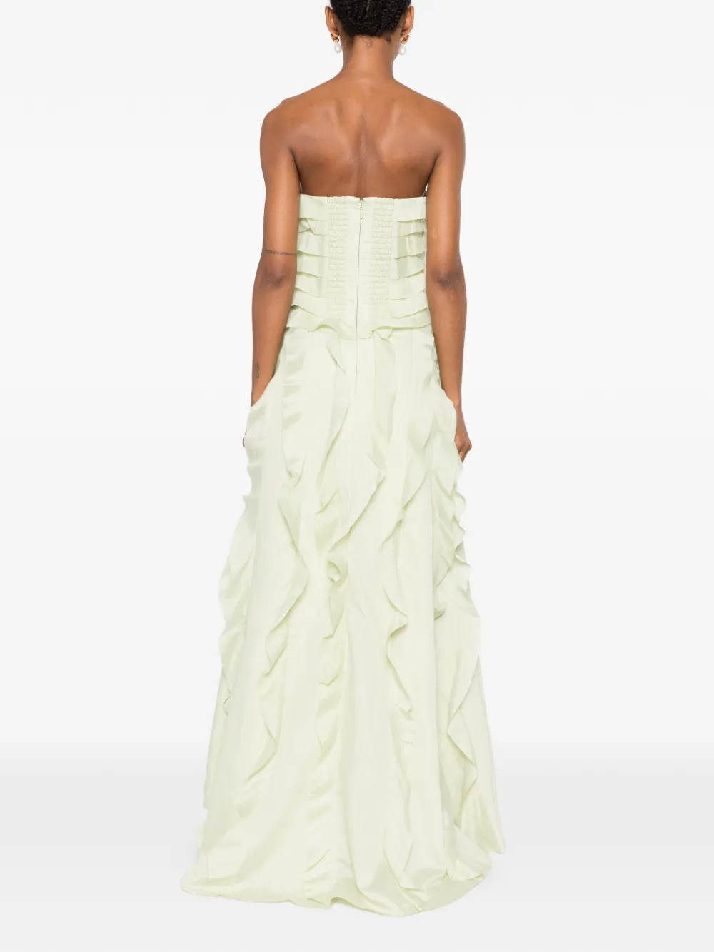 Sage Ruffle Maxi Dress