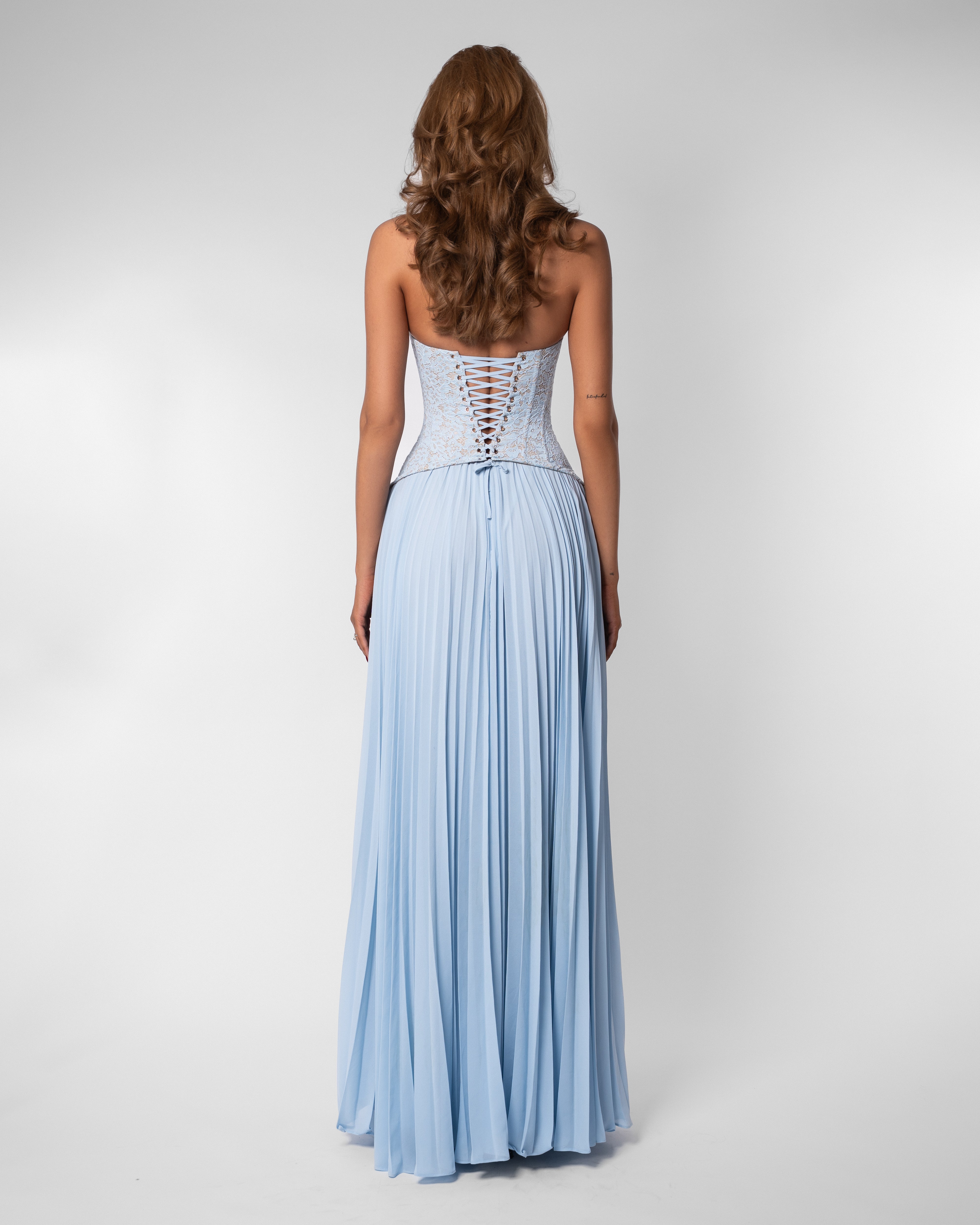 Bridget blue Emerald Corset Maxi dress
