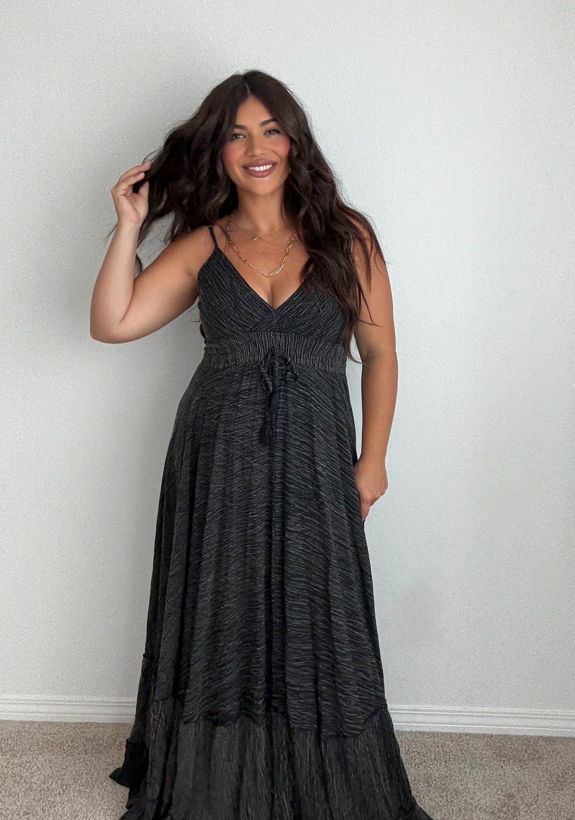 “Athens” Solid Boho ONE-SIZE Dress