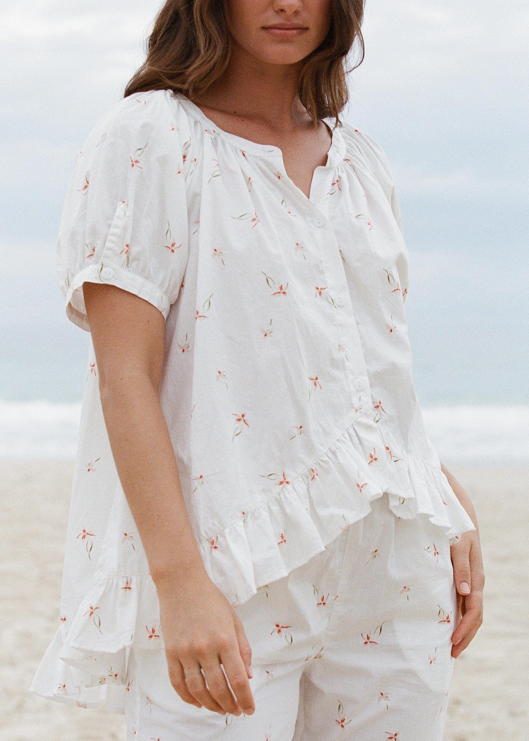 Ruffled loose-fitting set