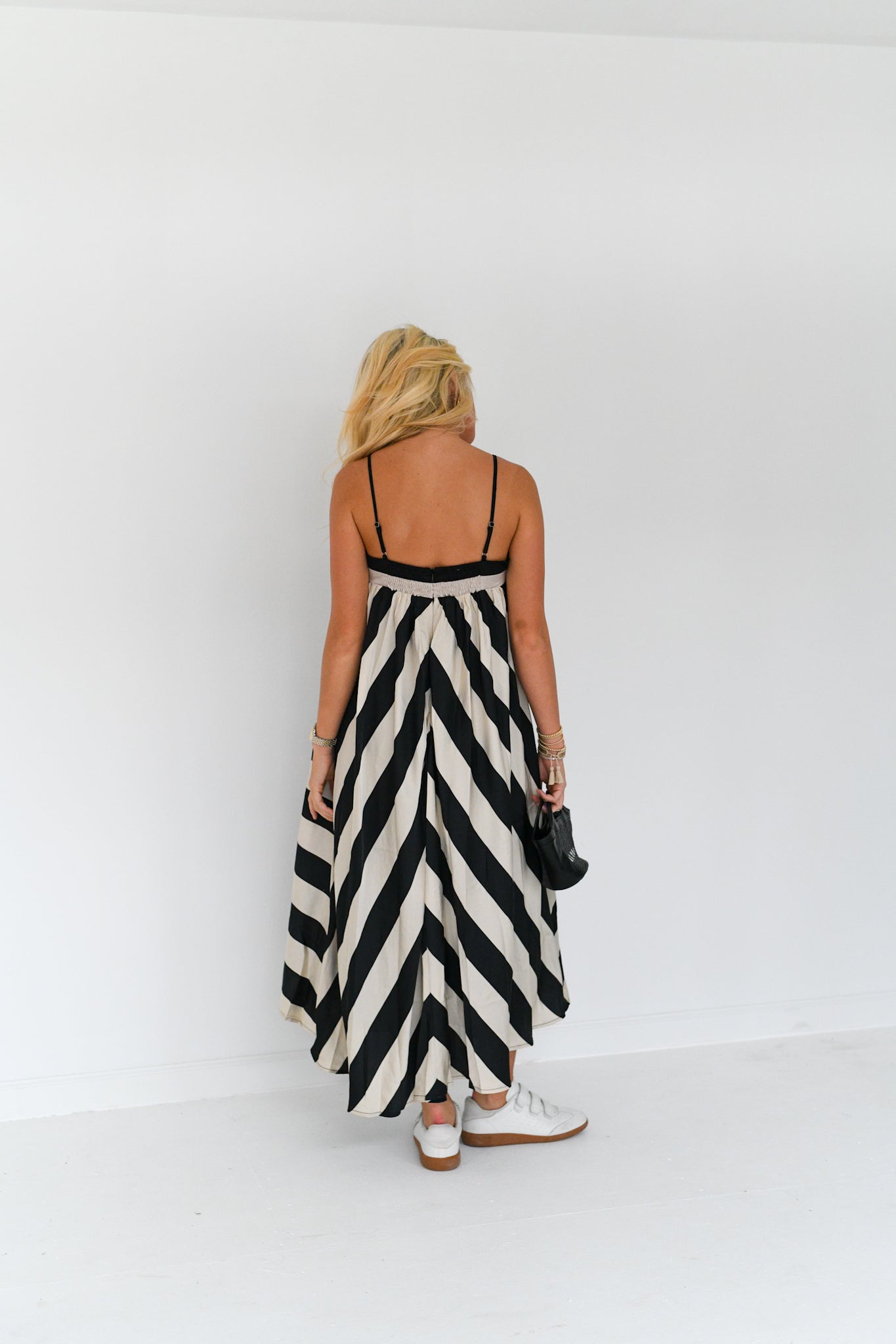 Haylie Striped Flowy Maxi Dress - Cream
