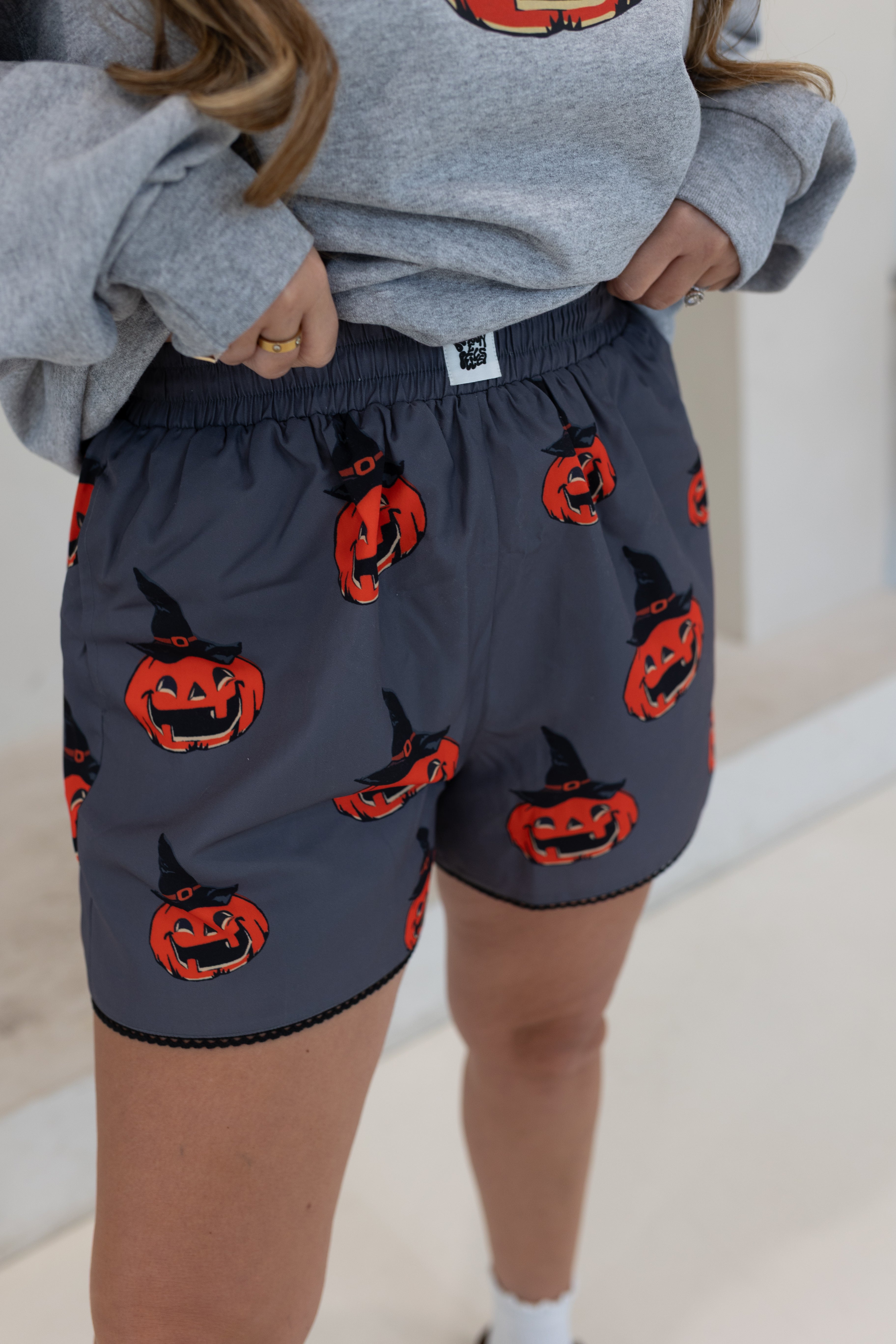 Pumpkin Lace Trim Boxer Shorts