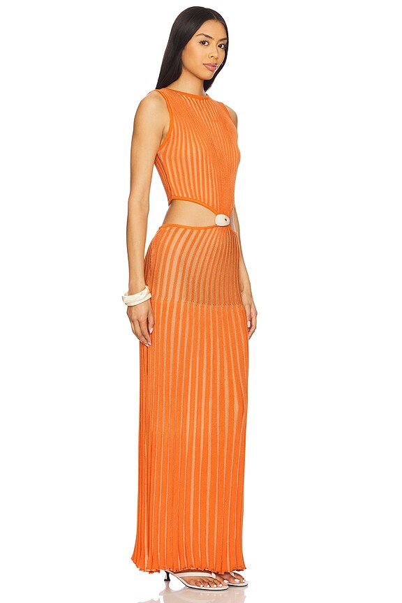 Modern Sleeveless Ribbed Knit Maxi Dress