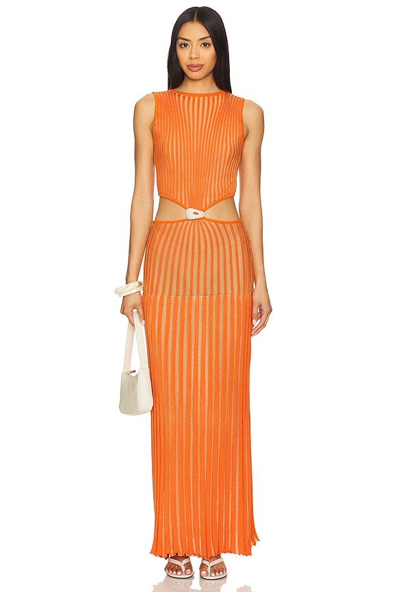 Modern Sleeveless Ribbed Knit Maxi Dress