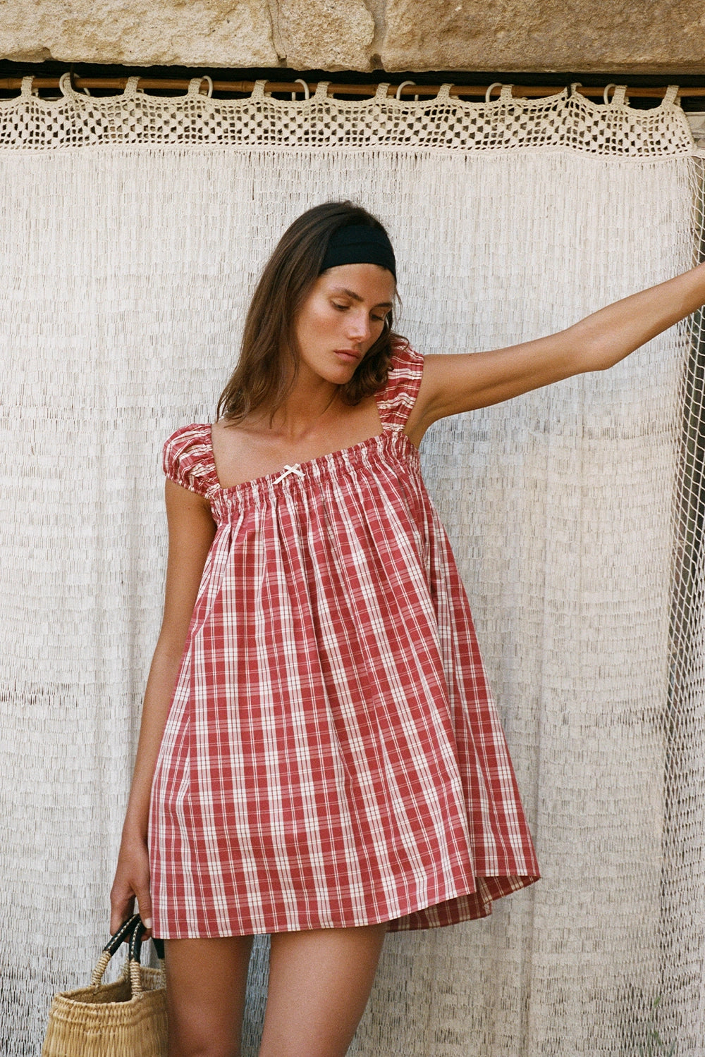 FRINGE HAND BEADED MINI DRESS 