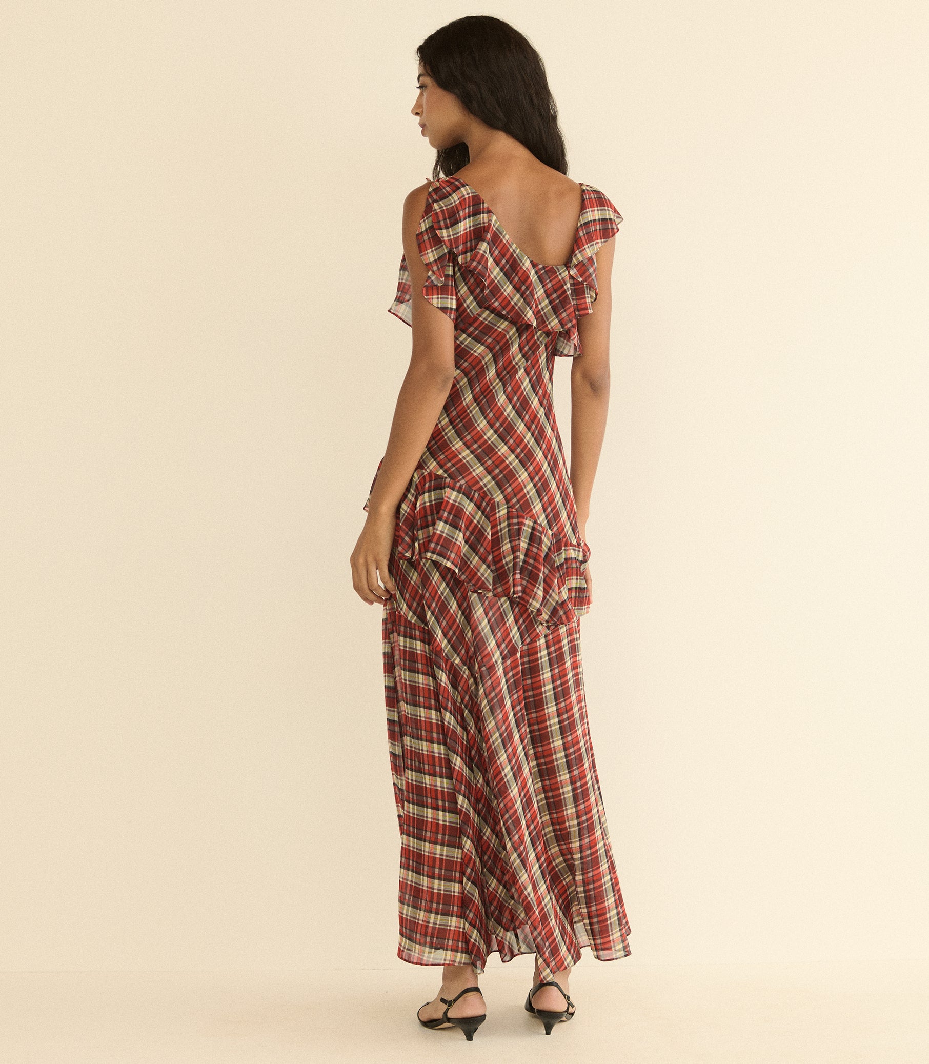 FERNANDA DRESS — ROSEMERE PLAID