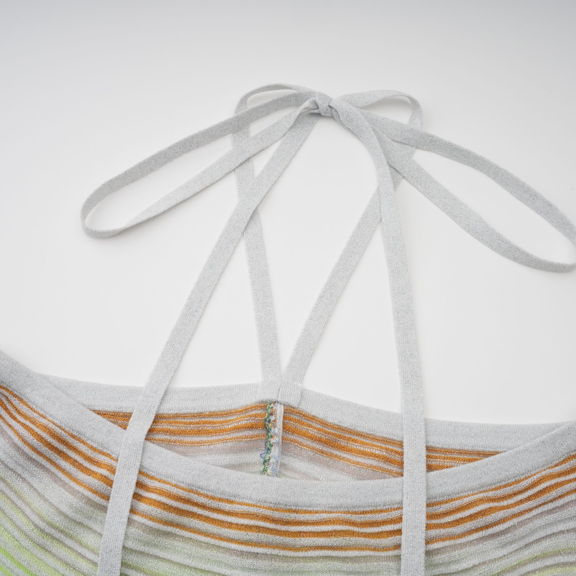 Serelith Metallic Knit Backless Maxi Dress