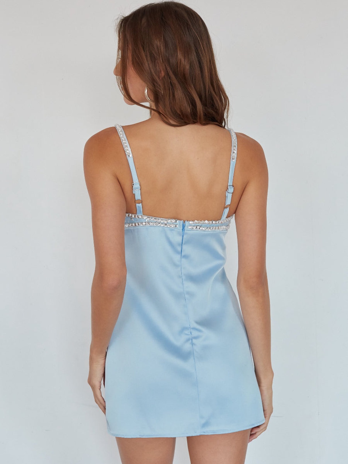 BEADED EMBELLISHED MINI DRESS