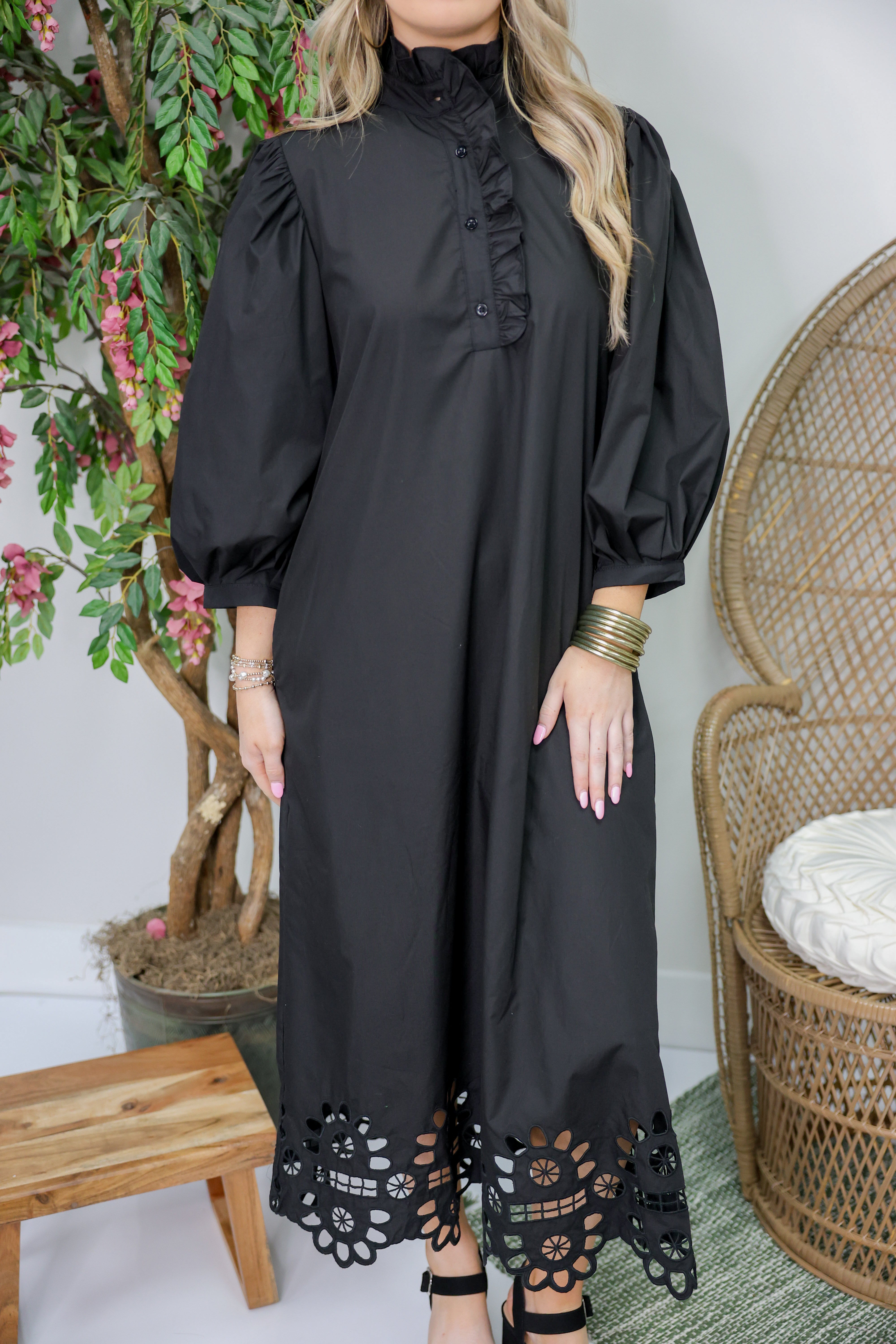 Elegant Nights Midi Dress "Black"