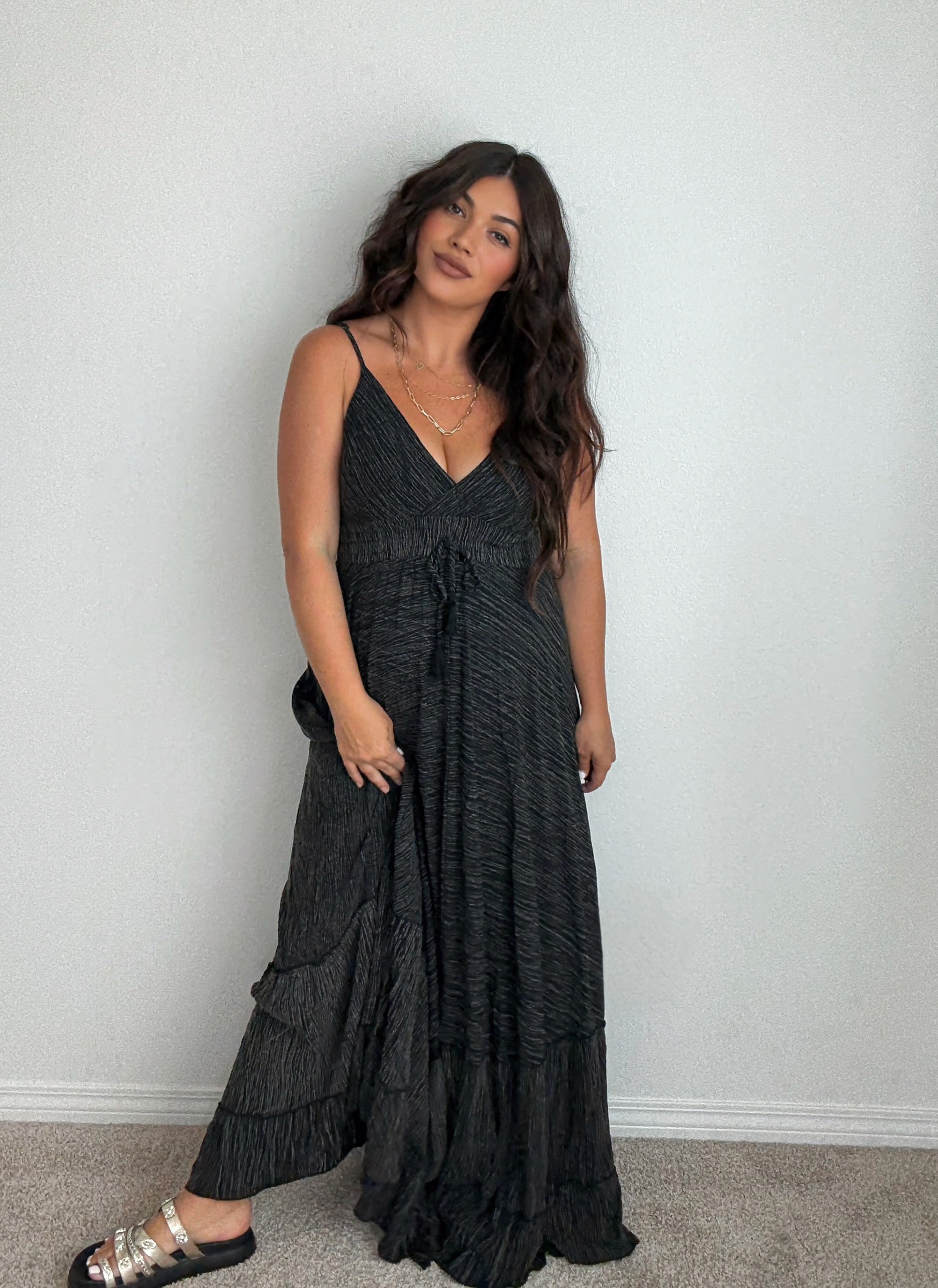 “Athens” Solid Boho ONE-SIZE Dress