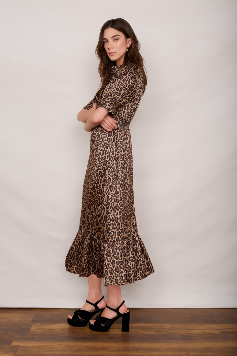 Fabienne Silk Dress - Leopard