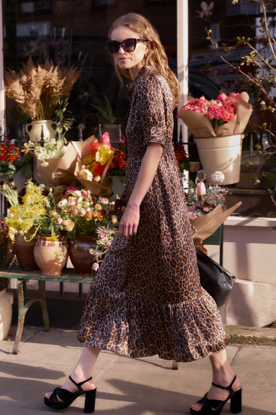 Fabienne Silk Dress - Leopard