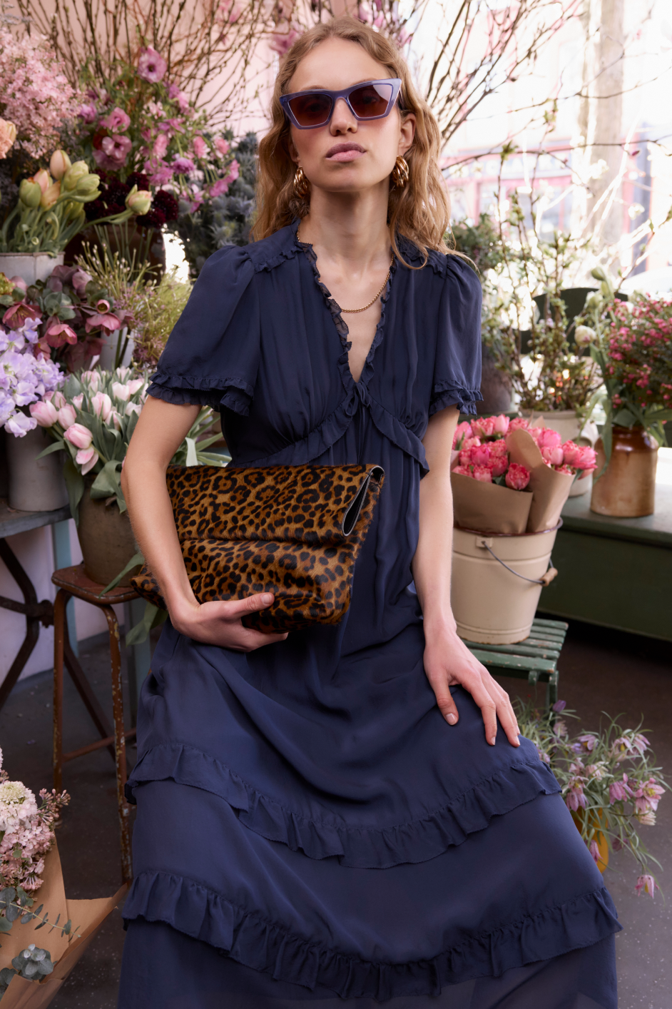 Lyra Silk Dress - Midnight