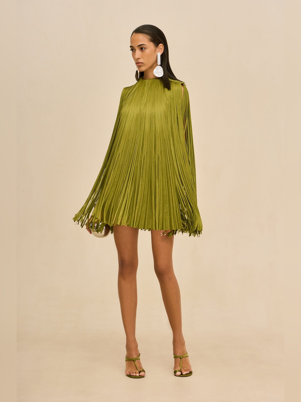 FRINGE KNIT MINI DRESS