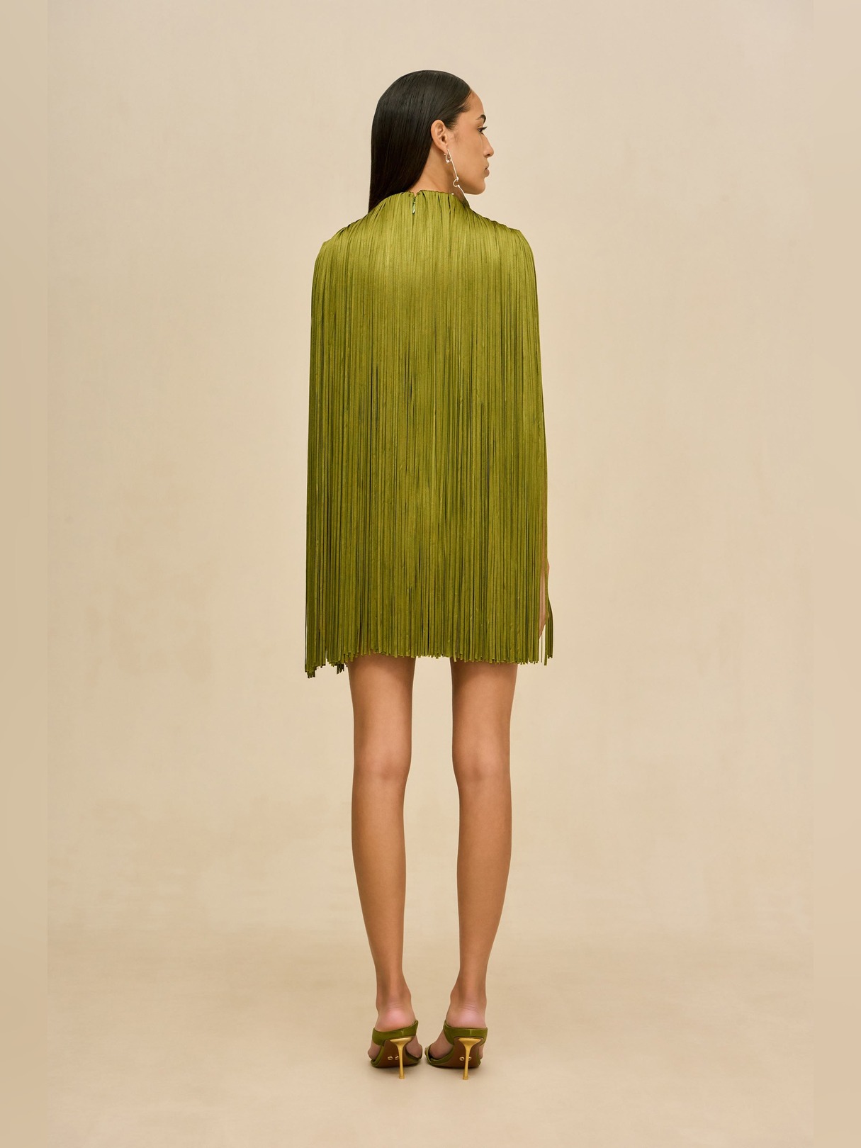 FRINGE KNIT MINI DRESS