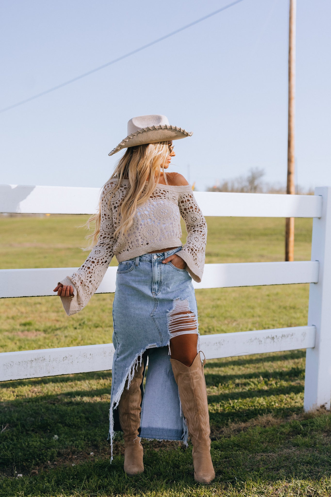 May Denim Midi Skirt