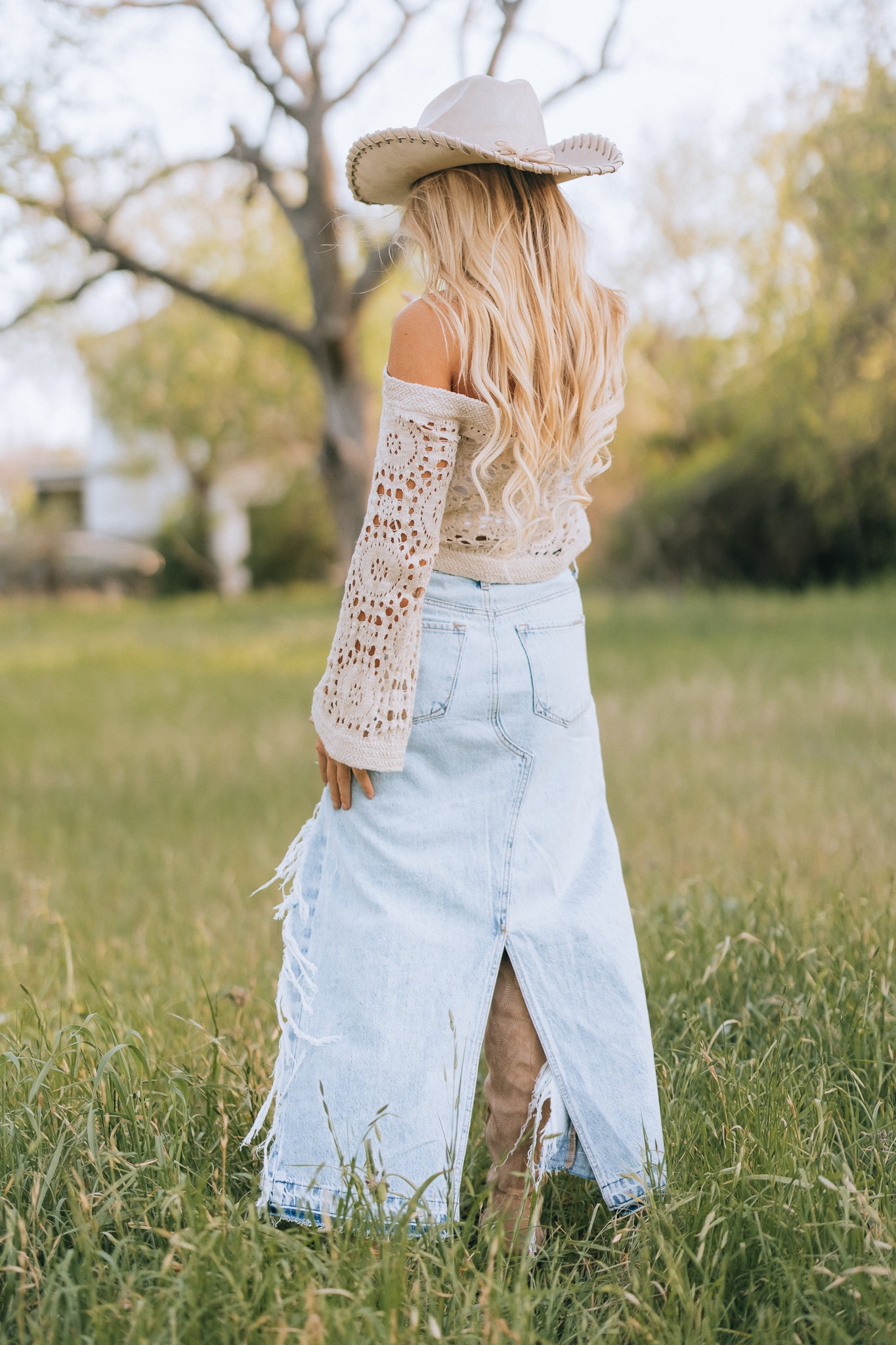 May Denim Midi Skirt