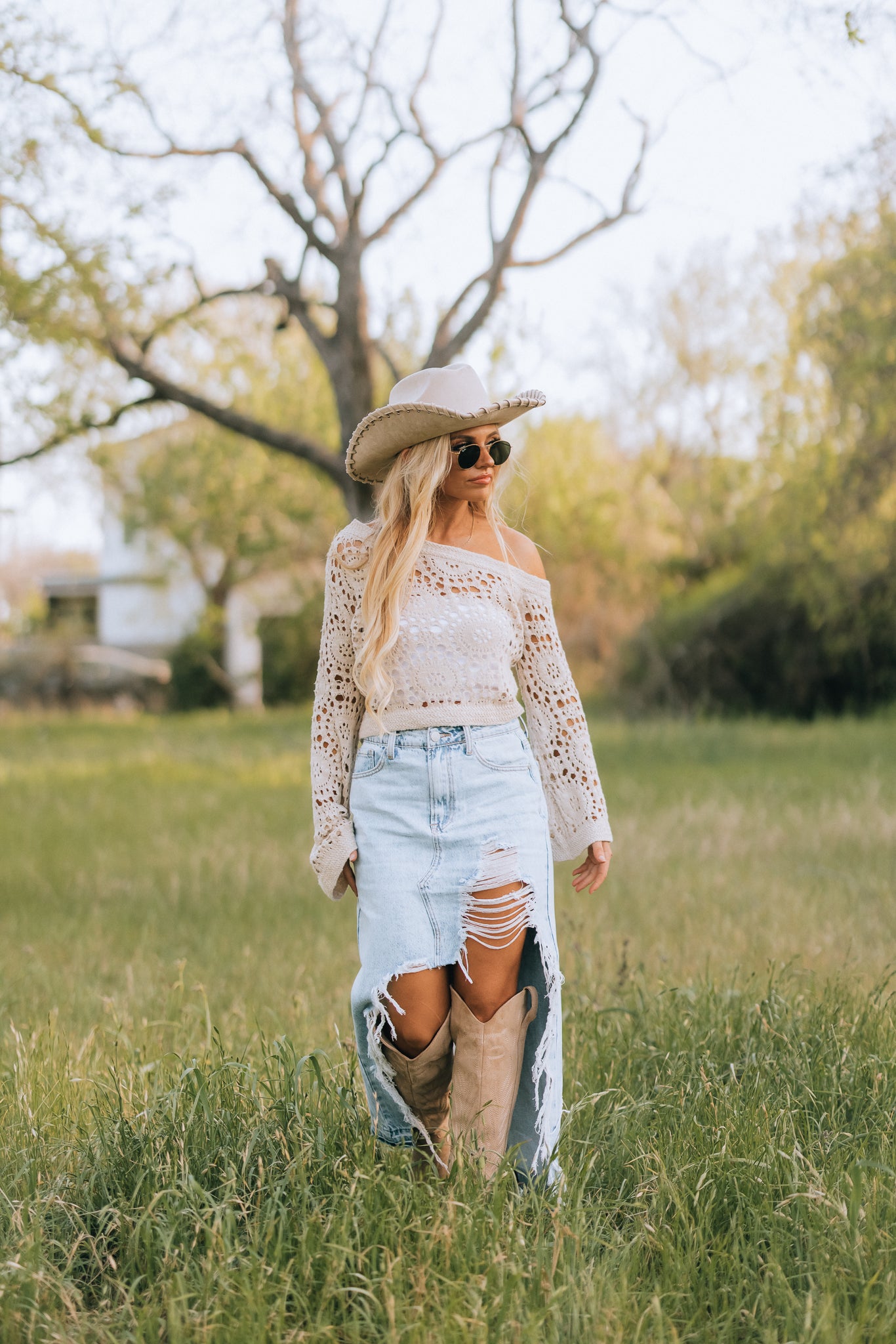 May Denim Midi Skirt