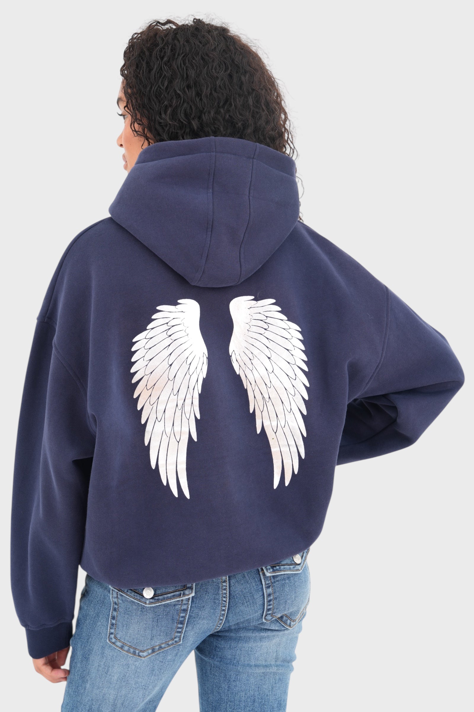 "Wing" hoodie navy