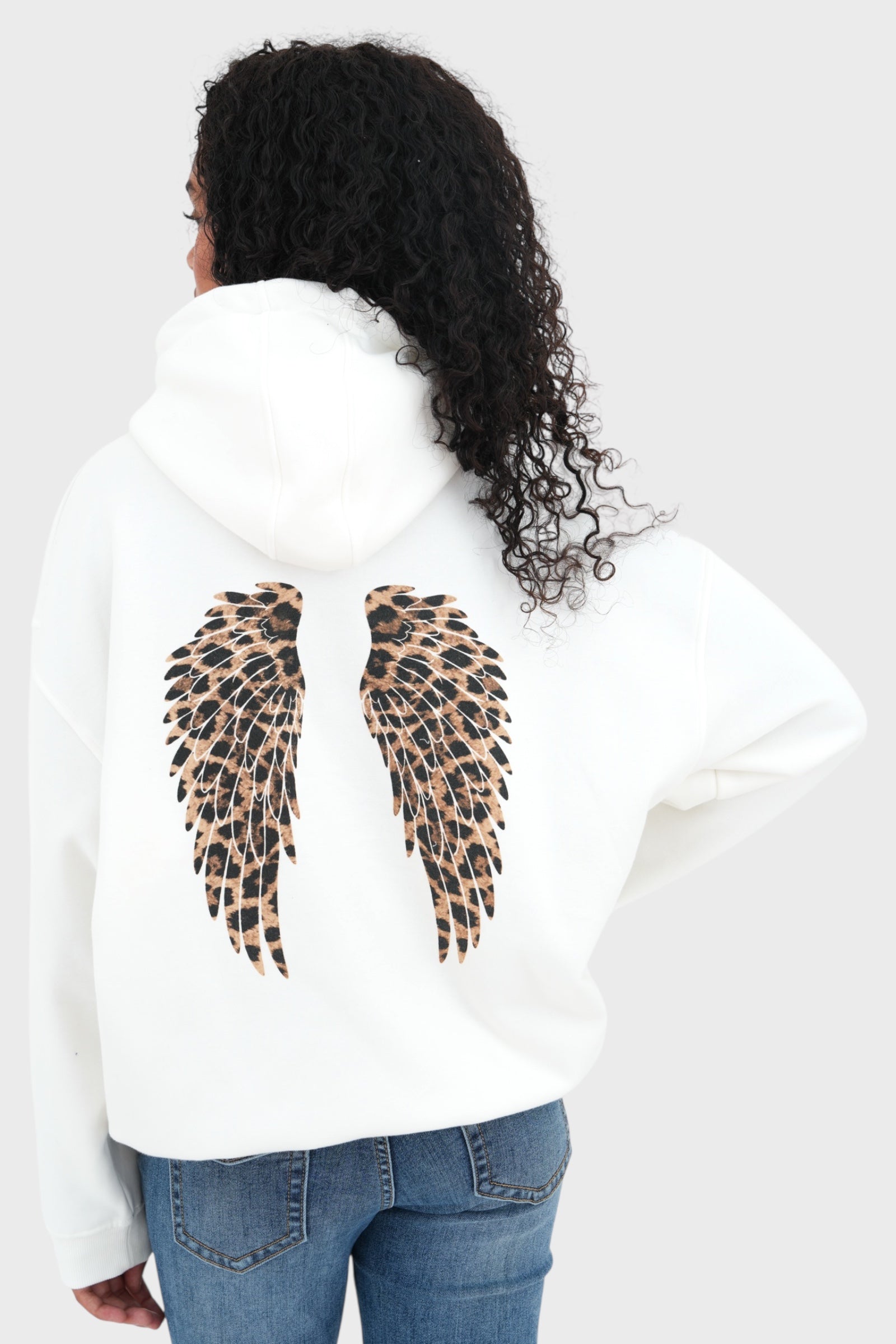 "Wing" hoodie leopard