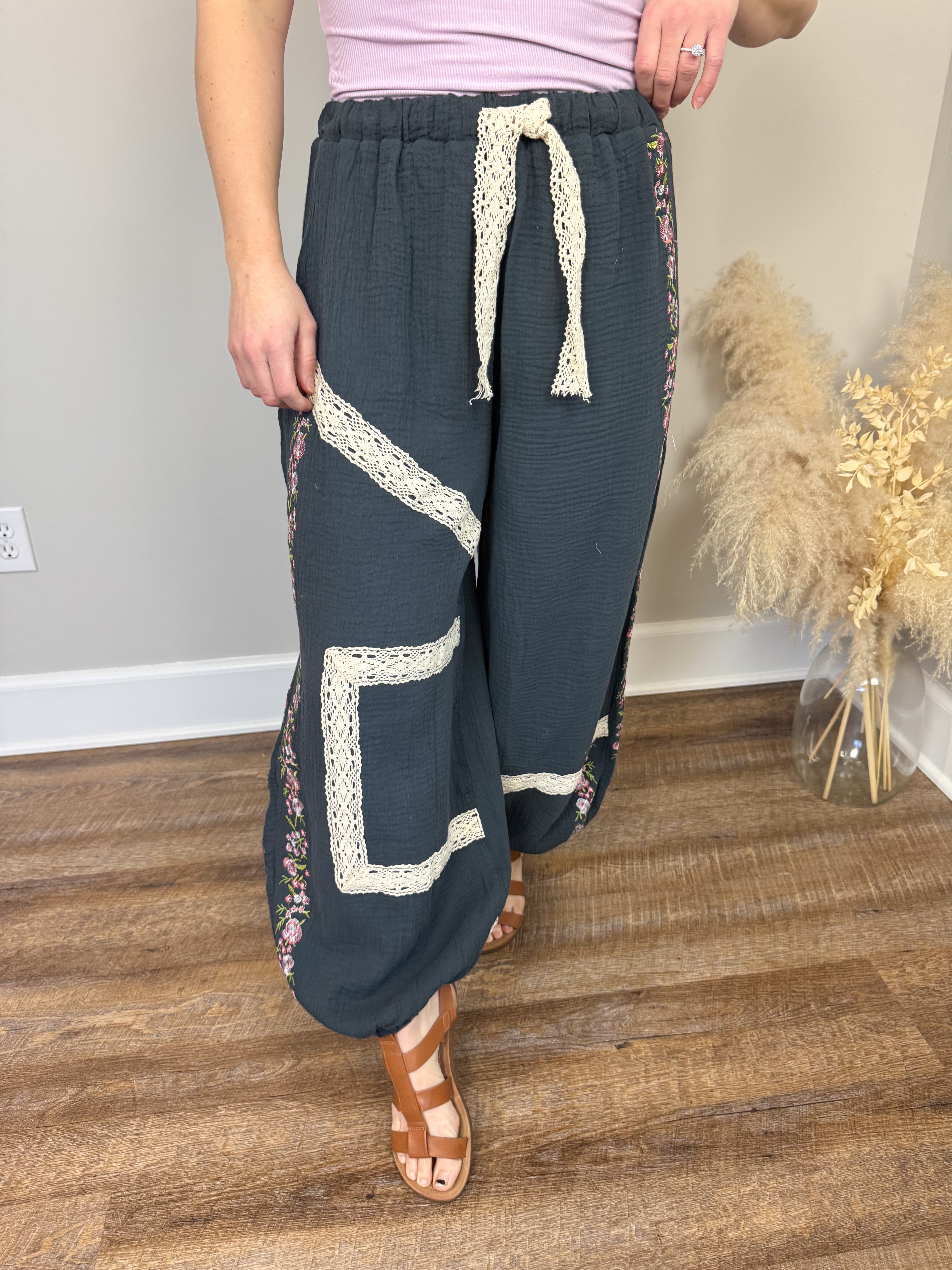 Hoffman Gauze Joggers | Navy Charcoal