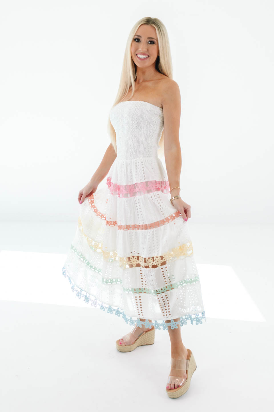 Day By Day Midi Dress - White