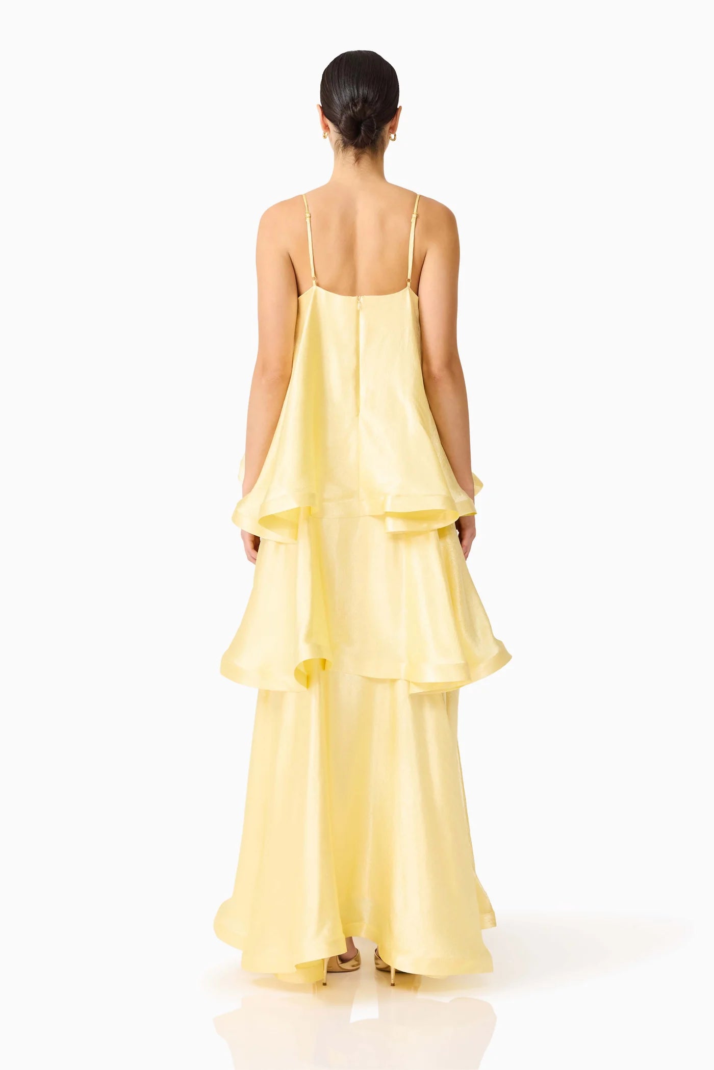 Elliatt Tilly Tiered Maxi Dress in Butter Yellow 